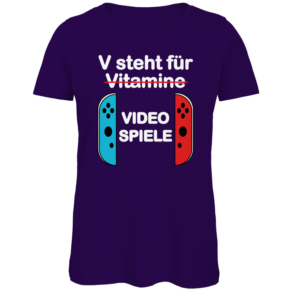 DAMEN T-SHIRT - V FÜR VIDEO SPIELE