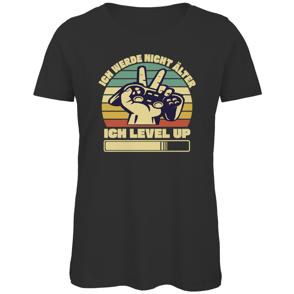 DAMEN T-SHIRT - ICH LEVEL UP