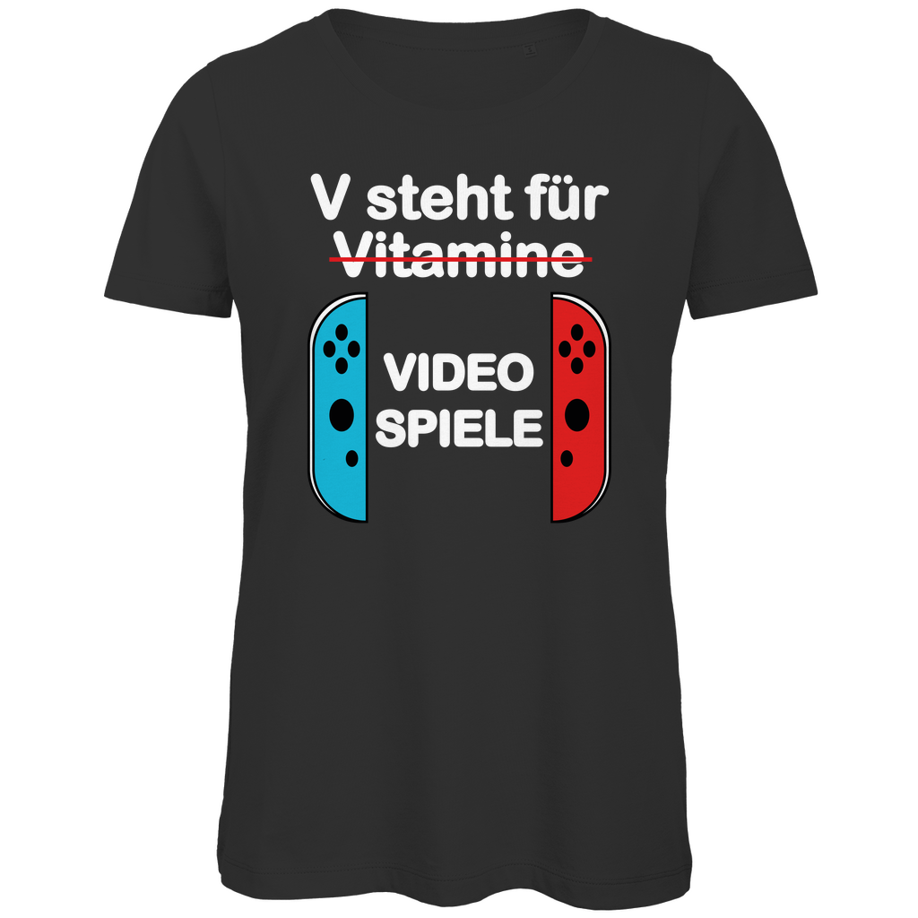 DAMEN T-SHIRT - V FÜR VIDEO SPIELE