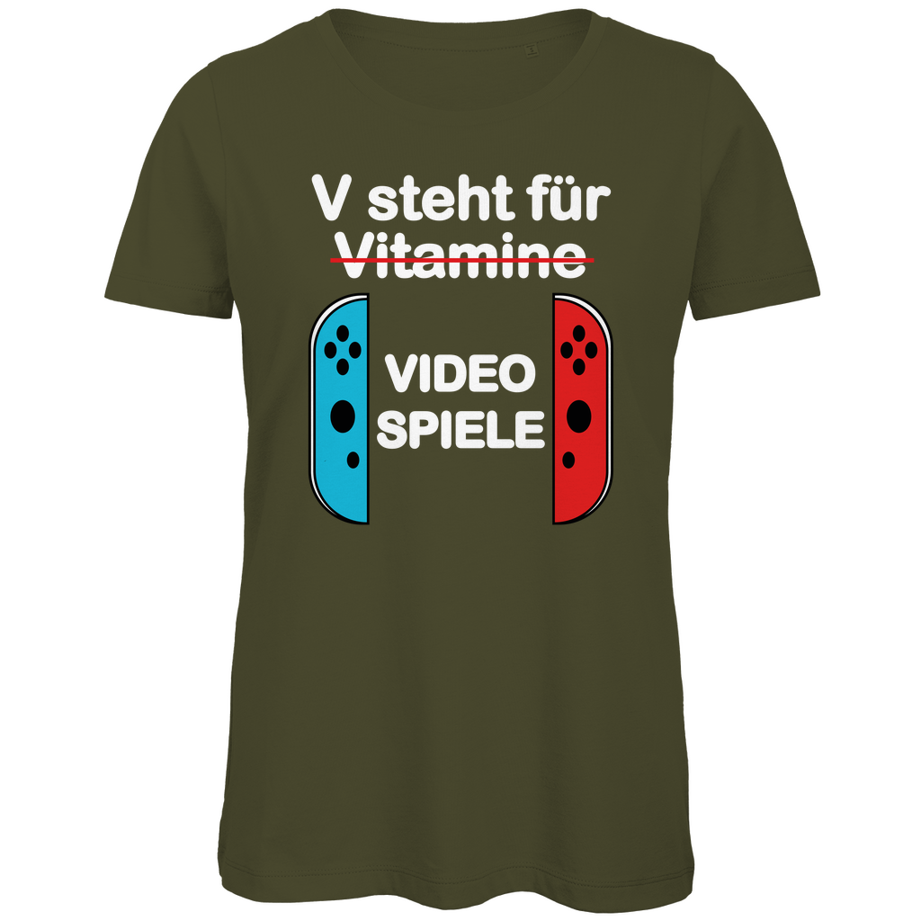 DAMEN T-SHIRT - V FÜR VIDEO SPIELE