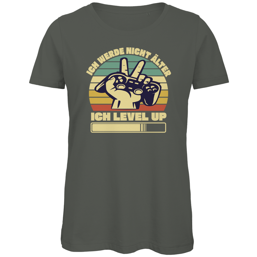 DAMEN T-SHIRT - ICH LEVEL UP