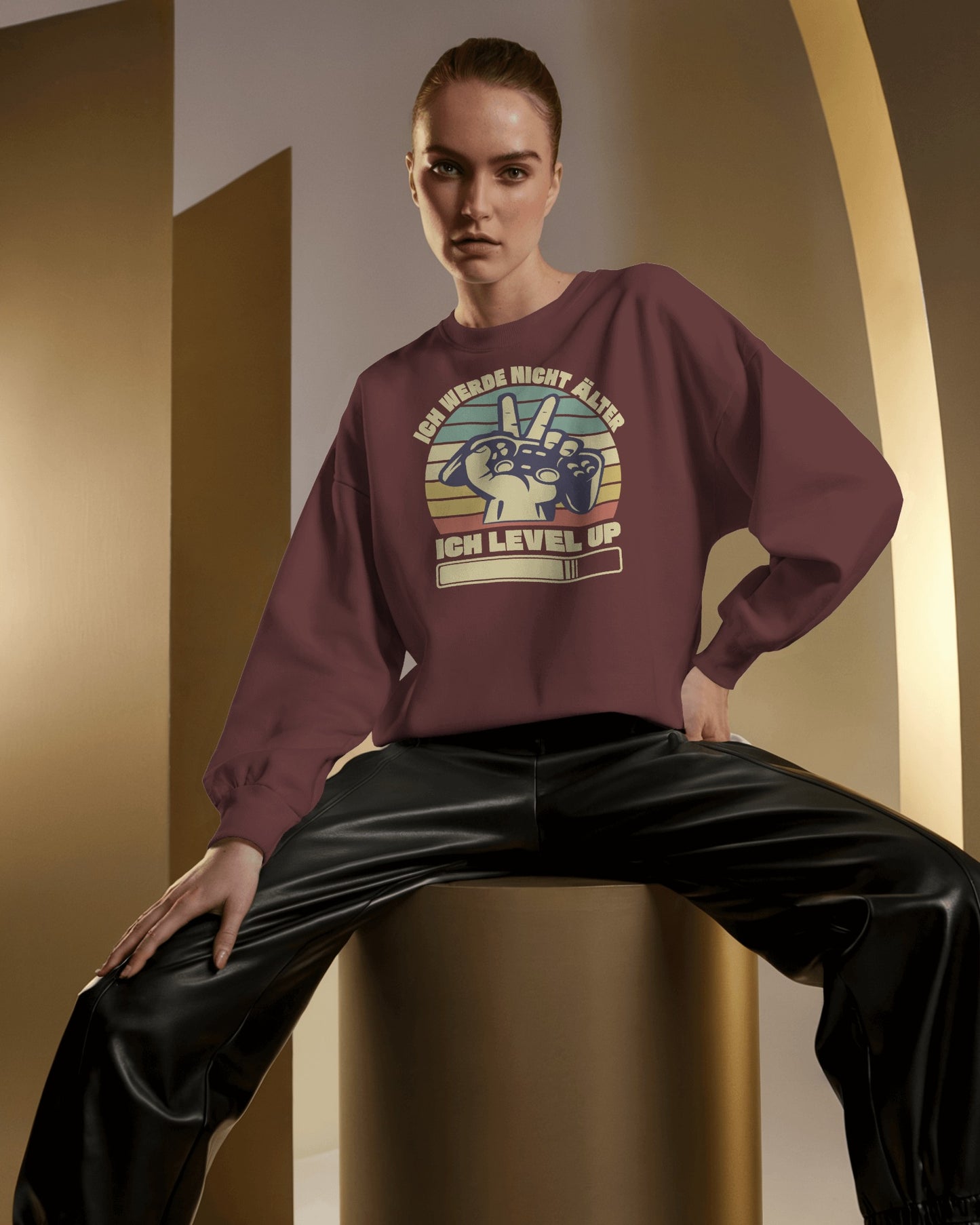 DAMEN SWEATSHIRT - ICH LEVEL UP