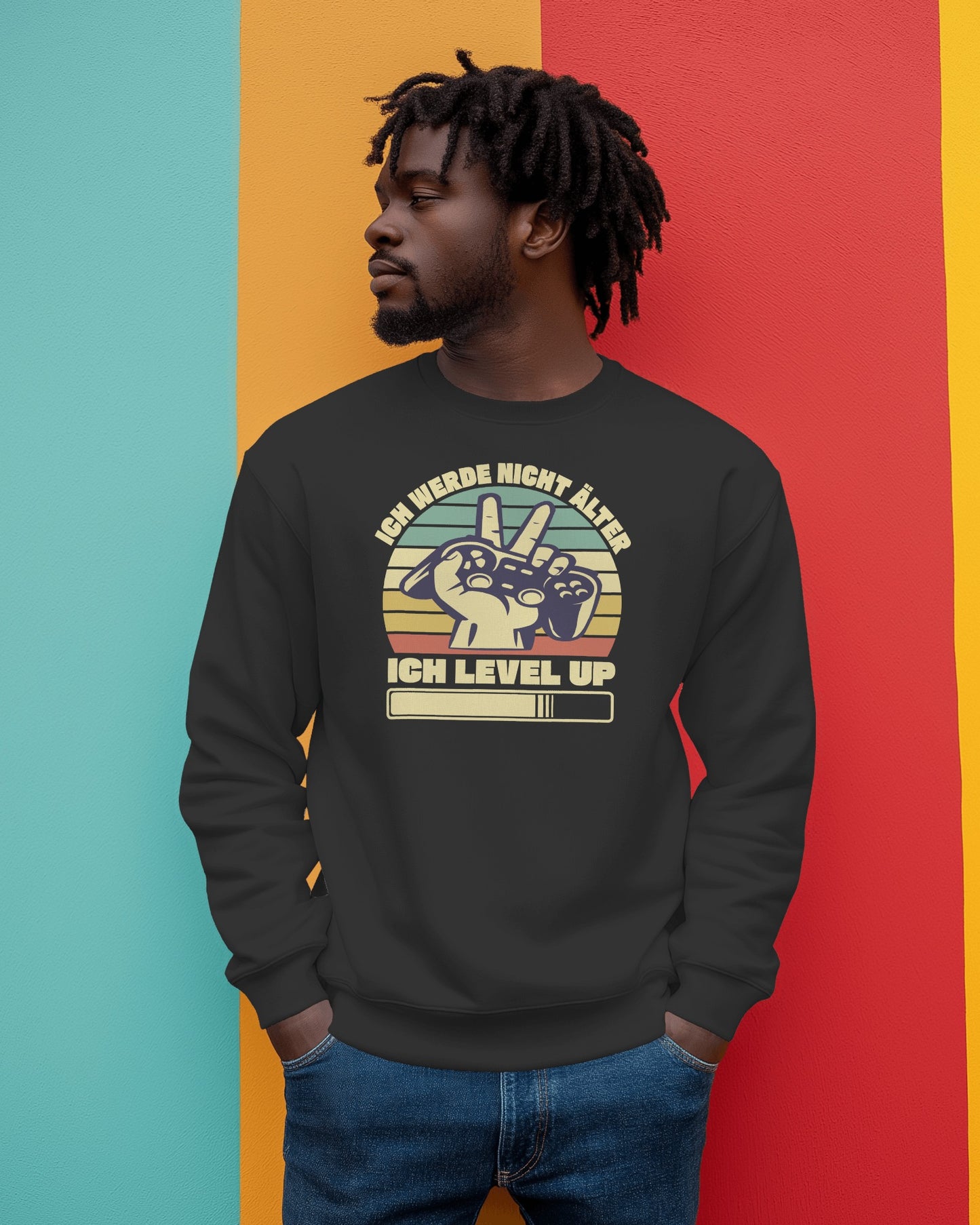 HERREN SWEATSHIRT - ICH LEVEL UP