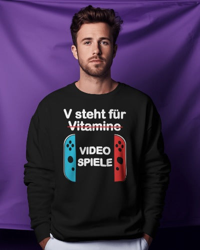 HERREN SWEATSHIRT - V FÜR VIDEO SPIELE