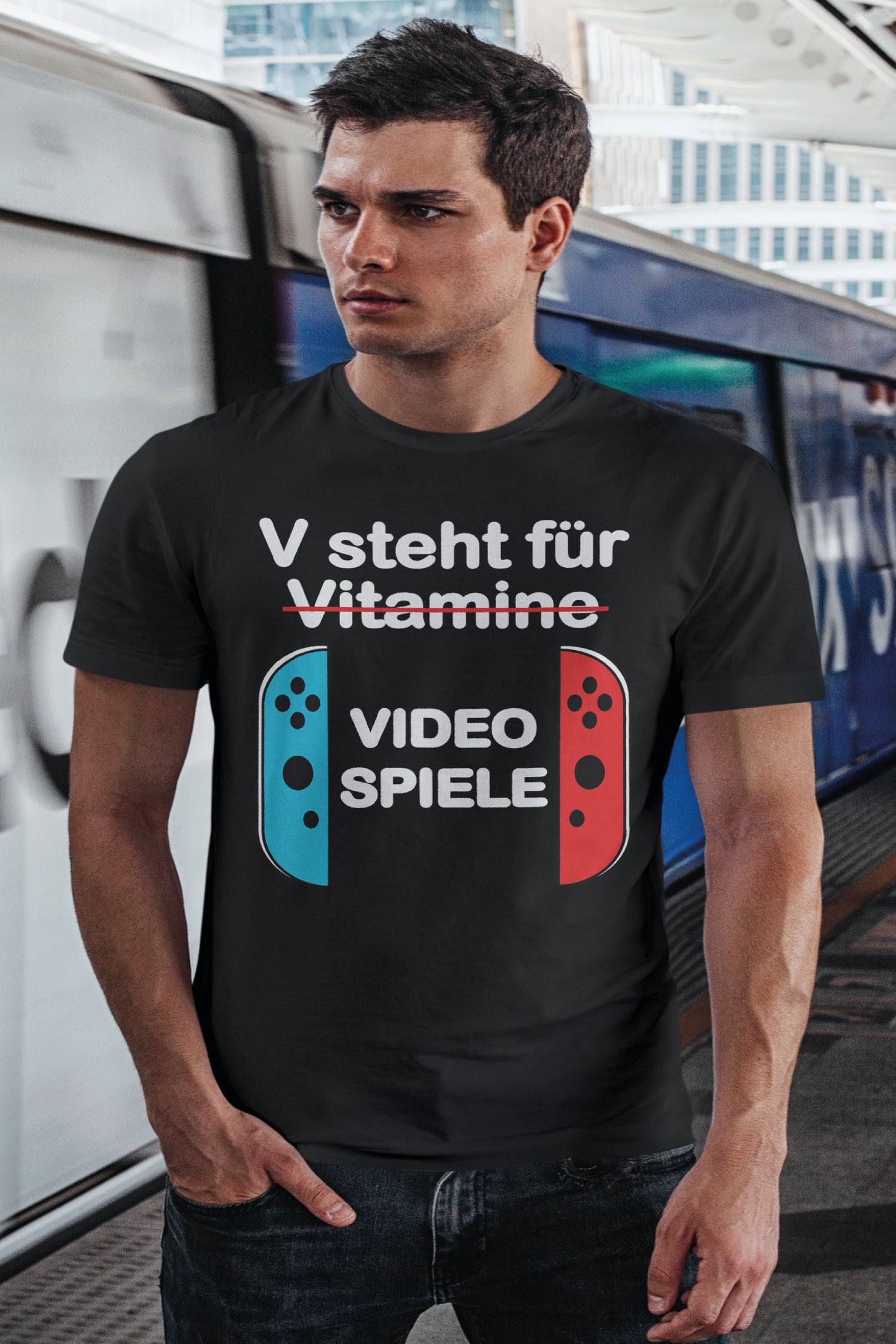 T-SHIRT CLASSIC - V FÜR VIDEO SPIELE